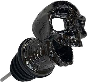 img 4 attached to 🍷 Skull Wine Aerator Pourer Whiskey Pourer - Unique Halloween Souvenir Gift, Ideal Wine Gift for Skull Enthusiasts (Black)