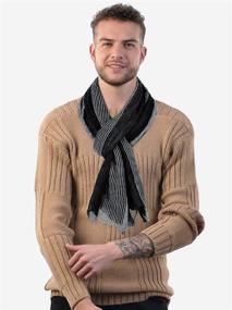 img 2 attached to 🧣 GERINLY Cotton Linen Scarves Stripe Crinkle: Stylish Men's Accessories and Scarves for Any Occasion