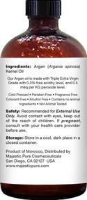 img 2 attached to Majestic Pure Moroccan Argan Oil: Versatile Beauty Solution for Hair, Face, Nails, Beard & Cuticles - Men and Women - 100% Pure & Natural, 4 Fl Oz