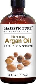 img 3 attached to Majestic Pure Moroccan Argan Oil: Versatile Beauty Solution for Hair, Face, Nails, Beard & Cuticles - Men and Women - 100% Pure & Natural, 4 Fl Oz