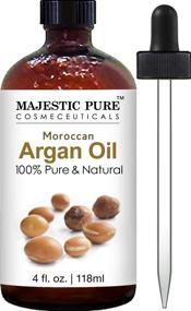 img 4 attached to Majestic Pure Moroccan Argan Oil: Versatile Beauty Solution for Hair, Face, Nails, Beard & Cuticles - Men and Women - 100% Pure & Natural, 4 Fl Oz