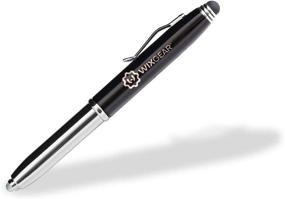 img 4 attached to 🖊️ WixGear Tri-Function Pen: Stylus, LED Flashlight, and Pen - Touch Screen Compatible (Black)