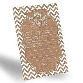 img 2 attached to Gender-Neutral Baby Prediction Cards 60-Pack for Gender Reveal Party & Baby Shower, Rustic Prediction & Advice Cards for New Parents - Fun and Unique Gender-Neutral Predictions