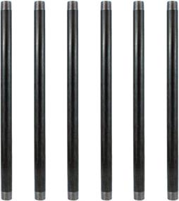 img 4 attached to 🛠️ 6 Pack GeilSpace 1/2" × 18" Heavy Duty Pre-Cut Grey Metal Pipe - Industrial Steel for Standard Half Inch Threaded Pipes and Fittings - Vintage DIY Shelving (1/2" × 18", Grey)