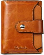 👛 bostanten leather wallet – stylish bifold women's handbags & wallets with rfid blocking logo