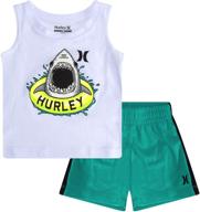 hurley toddler shorts 2 piece flamingo boys' clothing logo