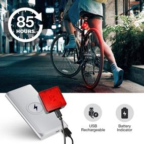 img 2 attached to 🚴 BrightRoad Smart Bike Tail Light with Reflectors - Bright 40 Lumens Warning LED Rear Bike Light, Rechargeable & IPX6 Waterproof - Auto On/Off Sensor for Safety Bicycle Helmet Light