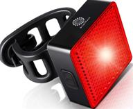 🚴 brightroad smart bike tail light with reflectors - bright 40 lumens warning led rear bike light, rechargeable & ipx6 waterproof - auto on/off sensor for safety bicycle helmet light logo