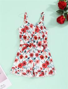 img 3 attached to Toddler Clothes Sleeveless Romper Jumpsuit Girls' Clothing
