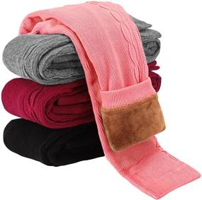 img 4 attached to BOOPH Маленькие зимние бархатные леггинсы: уютная и стильная одежда для девочек