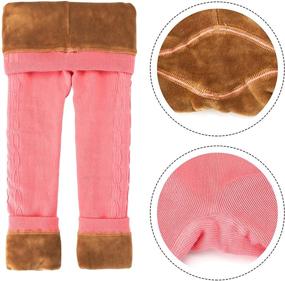 img 1 attached to BOOPH Маленькие зимние бархатные леггинсы: уютная и стильная одежда для девочек