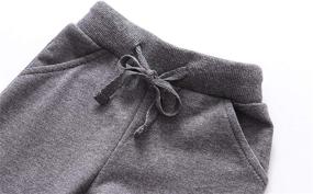 img 2 attached to Toddler Little Drawstring Elastic Sweatpants Boys' Clothing and Pants