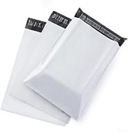 📦 motffice polyethylene mailers shipping bags - 5 mil thick white envelopes for waterproof tear-resistant mailing - 12.2x15.75 inch - pack of 50 logo