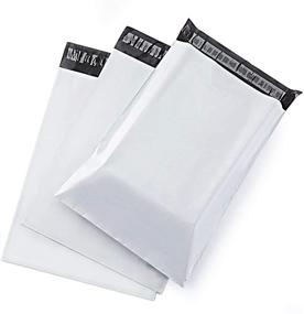 img 4 attached to 📦 MoTffice Polyethylene Mailers Shipping Bags - 5 Mil Thick White Envelopes for Waterproof Tear-Resistant Mailing - 12.2x15.75 inch - Pack of 50