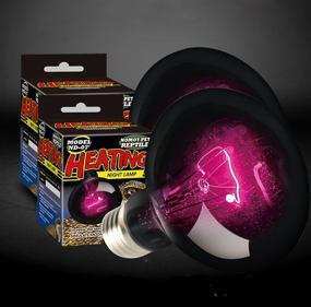 img 4 attached to 🔥 2-Pack Reptile Moonlight Heat Bulbs - 100W Infrared Night Basking Spot Lamps for Lizard, Chameleon, Snake, Aquarium Reptile, Amphibian