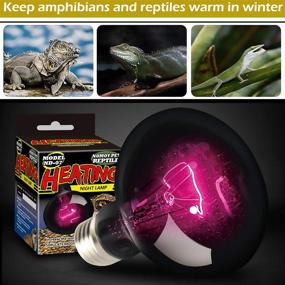 img 2 attached to 🔥 2-Pack Reptile Moonlight Heat Bulbs - 100W Infrared Night Basking Spot Lamps for Lizard, Chameleon, Snake, Aquarium Reptile, Amphibian