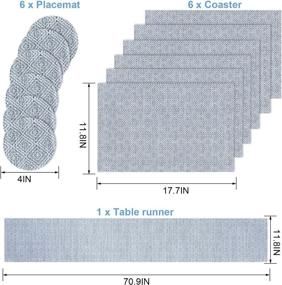 img 3 attached to Lemecima Placemats with Coasters: High-Resistance and Compatibility