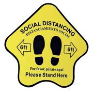bilingual social distancing stickers decals logo