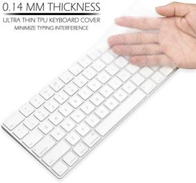 img 2 attached to 🔆 Прозрачный ультратонкий защитный чехол для клавиатуры Apple Wireless Magic Keyboard 1 / Magic Keyboard 2 A1644 (Модель: MLA22L/A, Клавиатура для США) - ProElife