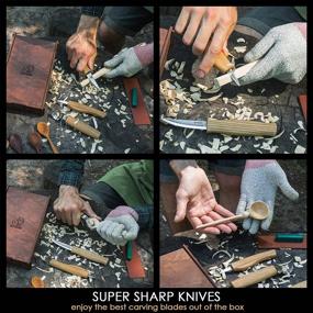 img 1 attached to 🪵 Complete Wood Carving Kit for Beginners - BeaverCraft S13BOX Tools Set: Spoon Carving, Hook Knife, and Whittling Knife in Dark Brown