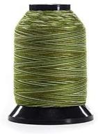 🧵 finesse deep forest green quality quilting thread with variegated colors - 100% polyester mini-cone, stackable logo