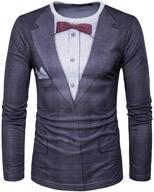 gratjcin 3d print realistic tuxedo02 t-shirt for men: stylish and lifelike clothing logo