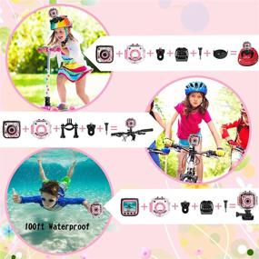 img 1 attached to 📸 PROGRACE Children Kids Camera: Waterproof HD Underwater Video Camera for Girls - 1080P Camcorder DV Toddler Camera - Perfect Birthday Learn Camera Toy with 1.77'' LCD Screen (Pink)