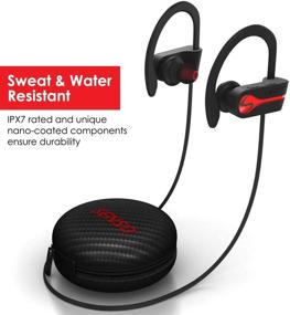 img 3 attached to 🎧 Беспроводные наушники SENSO Bluetooth - Топовые спортивные наушники с микрофоном, водонепроницаемые IPX7 и стереозвуком HD для тренировок в спортзале, бега, занятий спортом - 8-часовой аккумулятор, наушники с шумоподавлением - беспроводные наушники HiFi