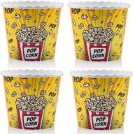 🍿 top-notch reusable plastic popcorn containers: a must-have for theater food service equipment & supplies logo