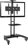 📺 black rocelco vstc mobile flat screen, monitor, tv cart 32"-70" with a/v component, webcam shelves for a/v (r vstc) logo