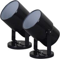 🔦 pack of 2 mainstays 7.5-inch spotlight accent lamps with black finish logo