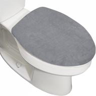 gorilla grip thick memory foam toilet lid seat cover: soft, plush, and machine washable - fits most lids - 19.5x18.5 inches - graphite logo