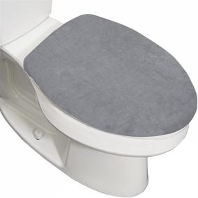 img 4 attached to Gorilla Grip Thick Memory Foam Toilet Lid Seat Cover: Soft, Plush, and Machine Washable - Fits Most Lids - 19.5x18.5 Inches - Graphite