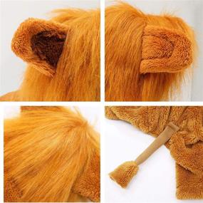 img 1 attached to Rypet Dog Lion Costume: Perfect Halloween Party Outfit for Your Pet - Lion Pet Clothes for Dressing up & Cosplay, Lion Hoodie Cat Costume Included!