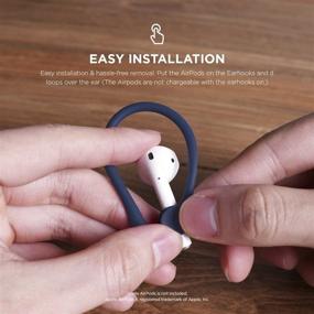 img 1 attached to 🎧 elago Улучшенная крючковая насадка для Apple Airpods 1 и 2 и AirPods Pro - Эргономичный дизайн, прочная конструкция из ТПУ, идеально подходит для занятий спортом [джинсовый индиго].