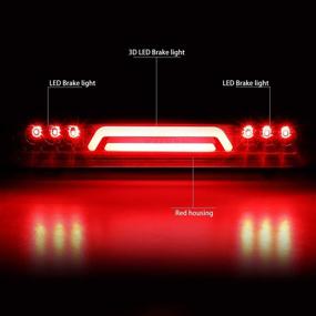 img 3 attached to DNA Motoring 3BL-GMCD00-3D-LED-RD Rear Center High Mount Third 3Rd Tail Brake Light Replacement