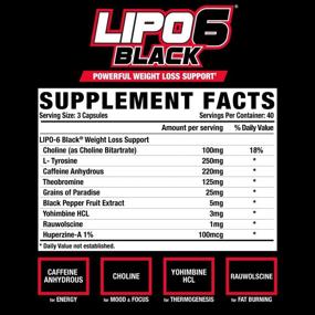 img 3 attached to 💪 Lipo-6 Black Extreme Potency: Advanced Weight Loss Supplement with Appetite Control, Energy Boost & Fat Burning - 120 Count