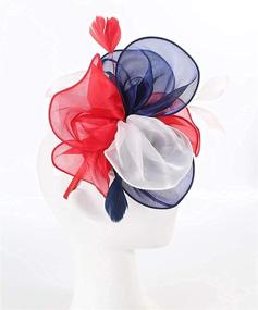 img 1 attached to 👒 Felizhouse Organza Fascinator Cocktail Headwear: Elevate Your Special Occasion Style with Women's Accessories