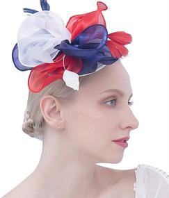 img 2 attached to 👒 Felizhouse Organza Fascinator Cocktail Headwear: Elevate Your Special Occasion Style with Women's Accessories