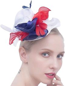 img 3 attached to 👒 Felizhouse Organza Fascinator Cocktail Headwear: Elevate Your Special Occasion Style with Women's Accessories