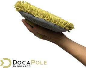 img 3 attached to 🧹 DocaPole Chenille Microfiber Wall Duster with Extension Pole Compatibility - High Reach Duster for Walls, Ceilings, and More - Washable Cleaning Cloth Included (Pole NOT Included)