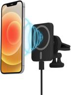 🔌 talk works magnetic vent car mount charger for iphone 12, 13 - fast charging & compatible with magsafe cases - wireless charger & air vent phone holder logo