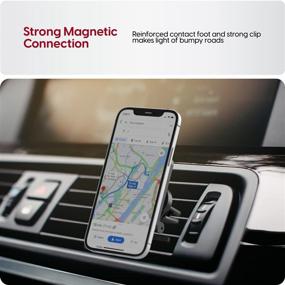 img 2 attached to 🔌 TALK WORKS Magnetic Vent Car Mount Charger for iPhone 12, 13 - Fast Charging & Compatible with MagSafe Cases - Wireless Charger & Air Vent Phone Holder