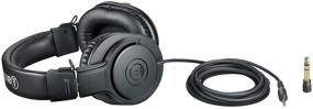 img 3 attached to Black Audio-Technica ATH-M20X Professional Headphones for Studio Monitoring