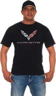 men's chevy corvette c7 crew neck t-shirt - black, gray, and red - jh design group logo