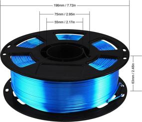 img 1 attached to 💎 BBLIFE Шелковистый жемчужно-синий PLA-филамент с блеском сапфира: Улучшите свою 3D-печать с впечатляющим синим отливом
