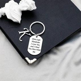 img 2 attached to 🔑 Personalized Keychain Initials: Perfect Valentines Gift for Husband, Boyfriend, or Boys - Trendy Jewelry and Pendants