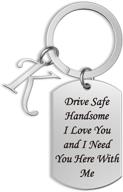 🔑 personalized keychain initials: perfect valentines gift for husband, boyfriend, or boys - trendy jewelry and pendants logo