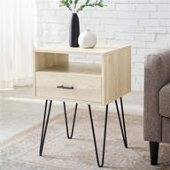 🪑 walker edison modern 1-drawer birch accent table: small end table with storage for living room logo