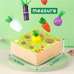 img 2 attached to 🧩 SEAMEW Montessori Wooden Shape Sorting Puzzle - Happy Farm Theme - Developmental Toys for Boys and Girls - Ideal 1-3 Year Old Birthday Gifts and Early Learning